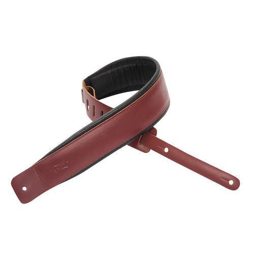 Levy DM1PDBRG Leather Padded Strap Burgandy