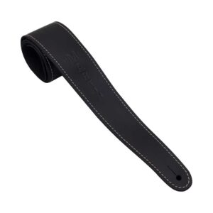 C F Martin Slim Leather Strap in Black