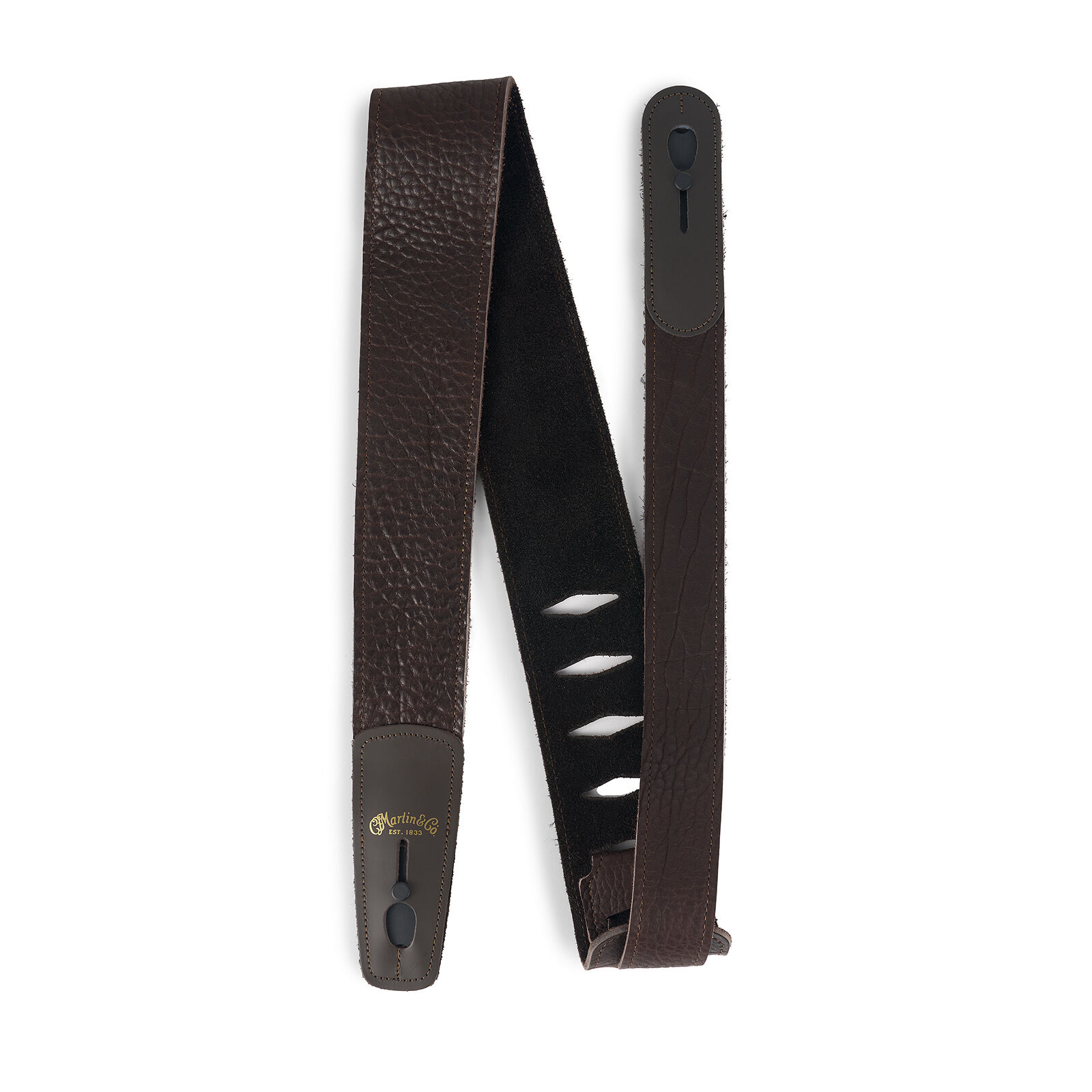 Martin Buffalo Leather Lock-It Guitar Strap in Brown