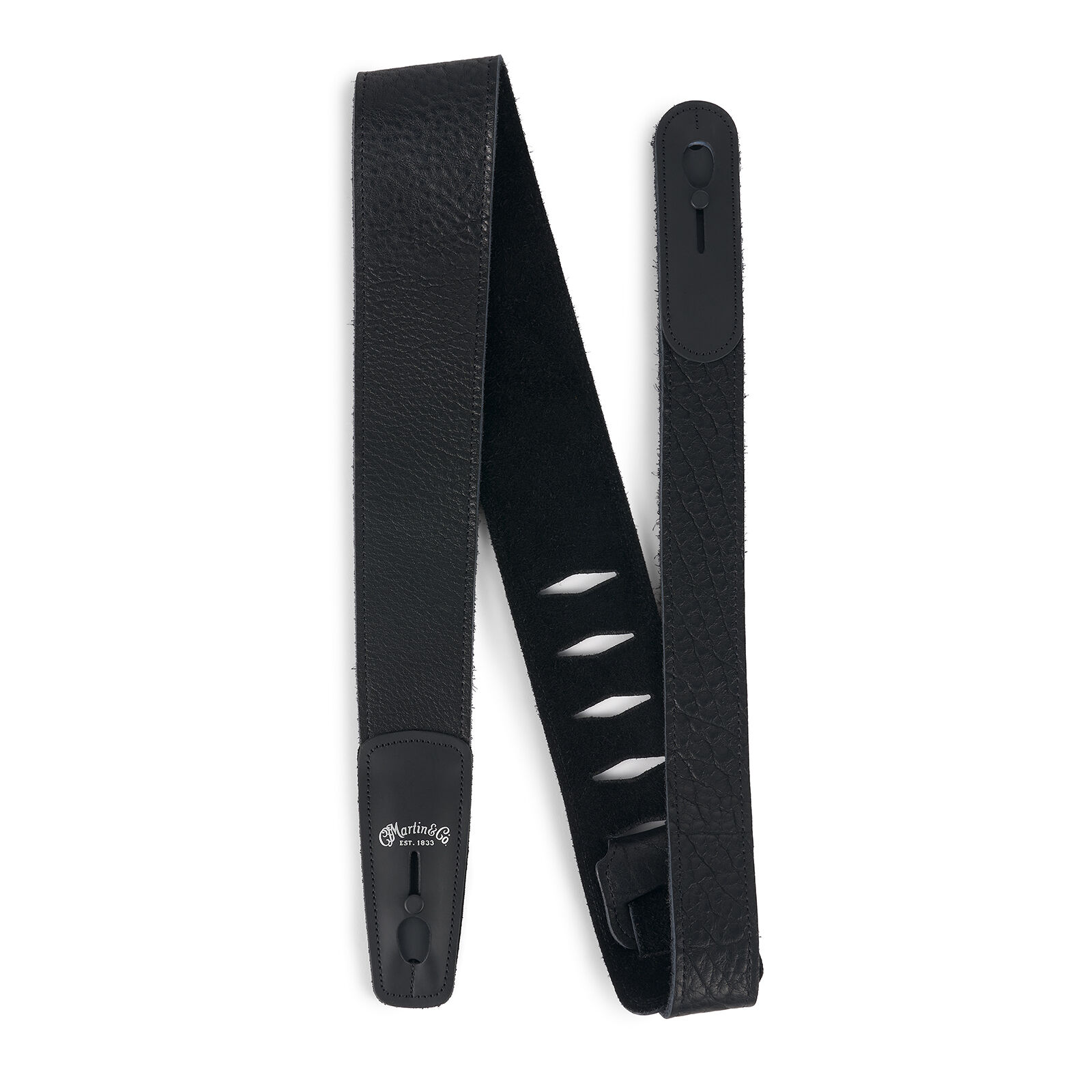 Martin Buffalo Leather Lock-It Guitar Strap in Black