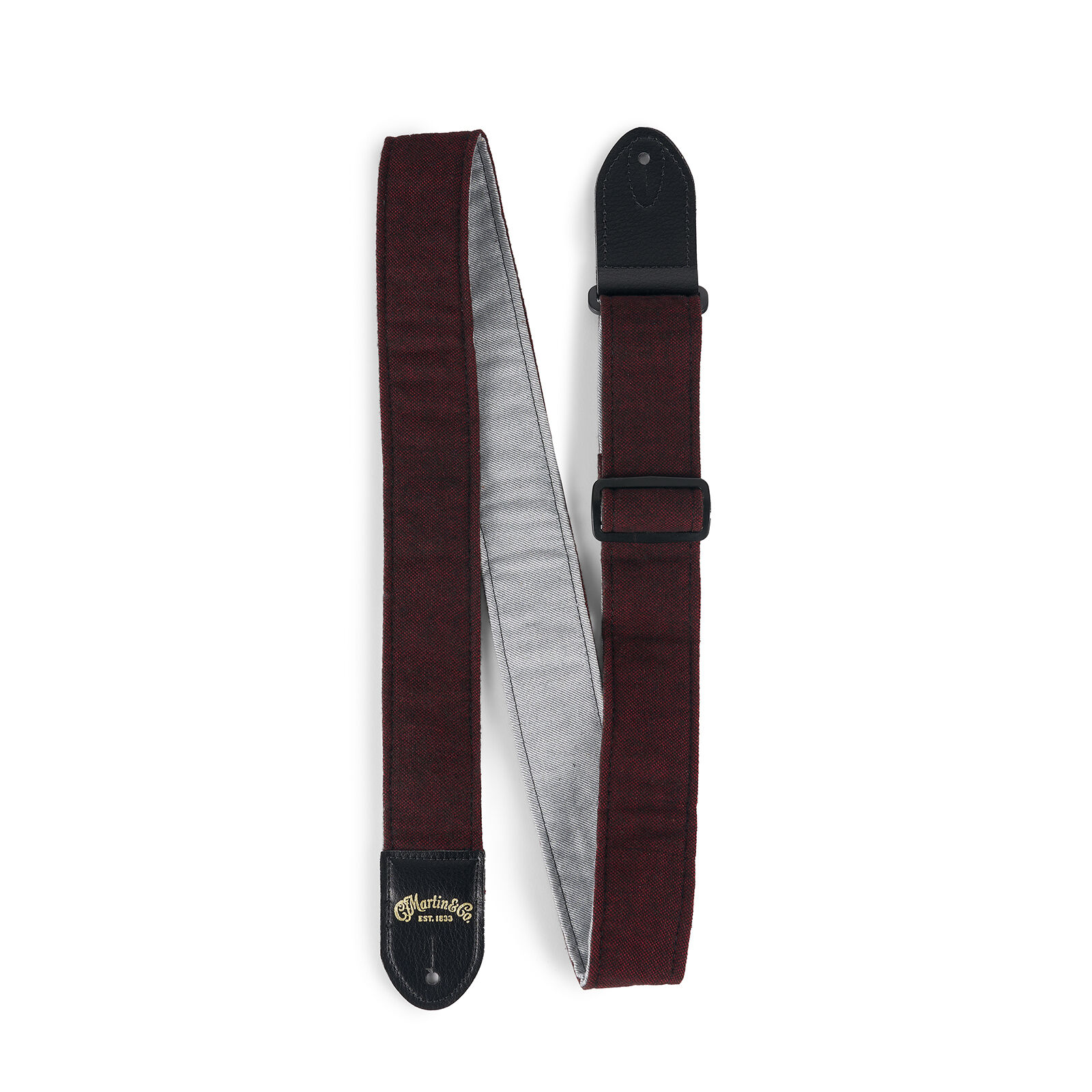 Martin Strap Sea Wool Guitar Strap in Burgundy Tweed
