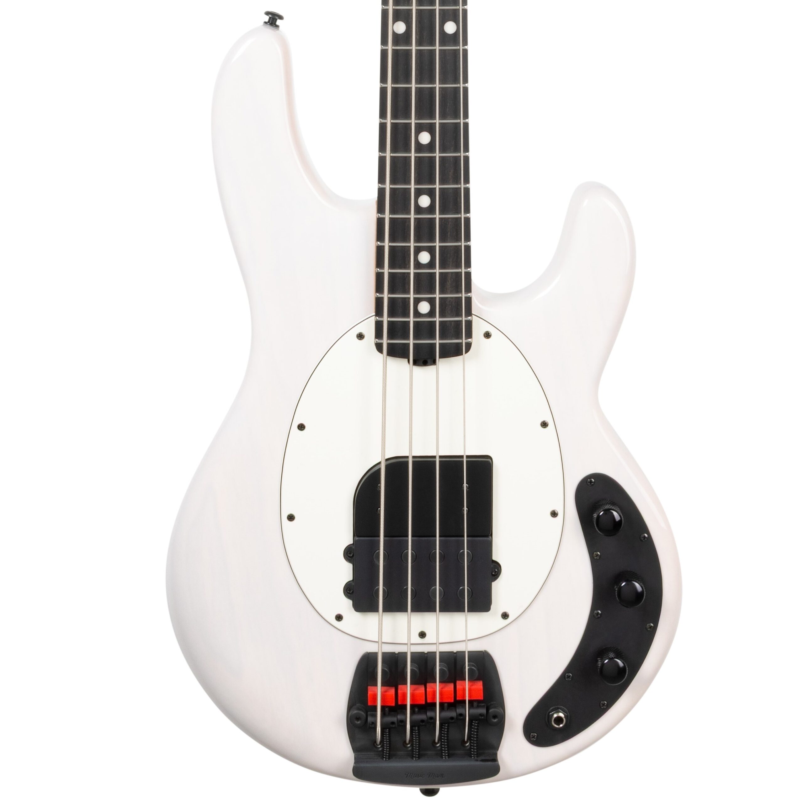 Music Man Tim Commerford StingRay Passive Bass Guitar in Fright Night White