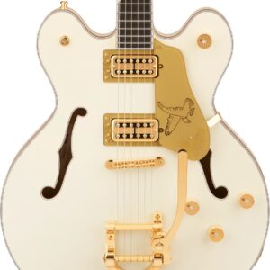 Gretsch Falcon Center Block LTD Semi-Hollow Electric Guitar in Vintage White with String-Thru Bigsby