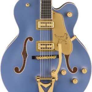 Gretsch Falcon Hollow-Body Electric Guitar With String-Thru Bigsby in Cerulean Smoke