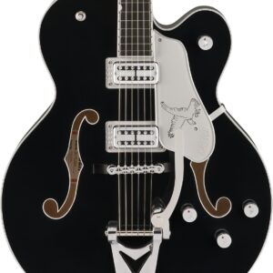 Gretsch Falcon Hollow-Body Electric Guitar With String-Thru Bigsby in Black