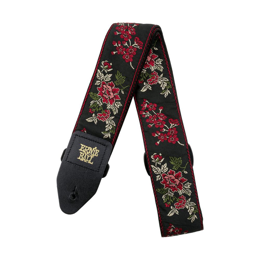 Ernie Ball Classic Jacquard Guitar Strap Red Rose