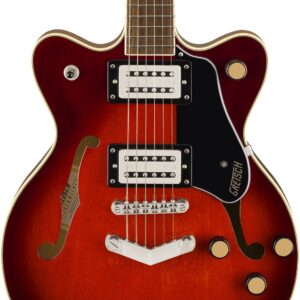 Gretsch G2655 Streamliner Center Block Jr. Double-Cut Electric Guitar with V-Stoptail in Claret Burst
