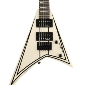 Jackson JS Series RR Minion JS1XM Electric Guitar in Snow White with Black Pin Stripes