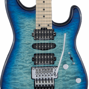Charvel MJ San Dimas Style 1 HSH FR M QM Electric Guitar in Caribbean Burst