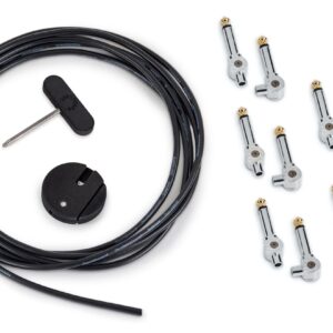 Rockboard PatchWorks Solderless Set - 10 Plug, 118" Cable, 1 Cutter ,1HexKey - Chrome