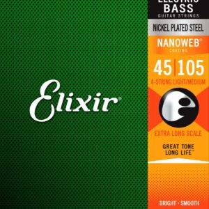 Elixir Bass Nanoweb 4 String Extra Long Light/Medium Strings 45-105