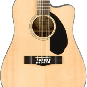 Fender CD60SCE Cutaway Electro Acoustic 12-String Guitar in Natural