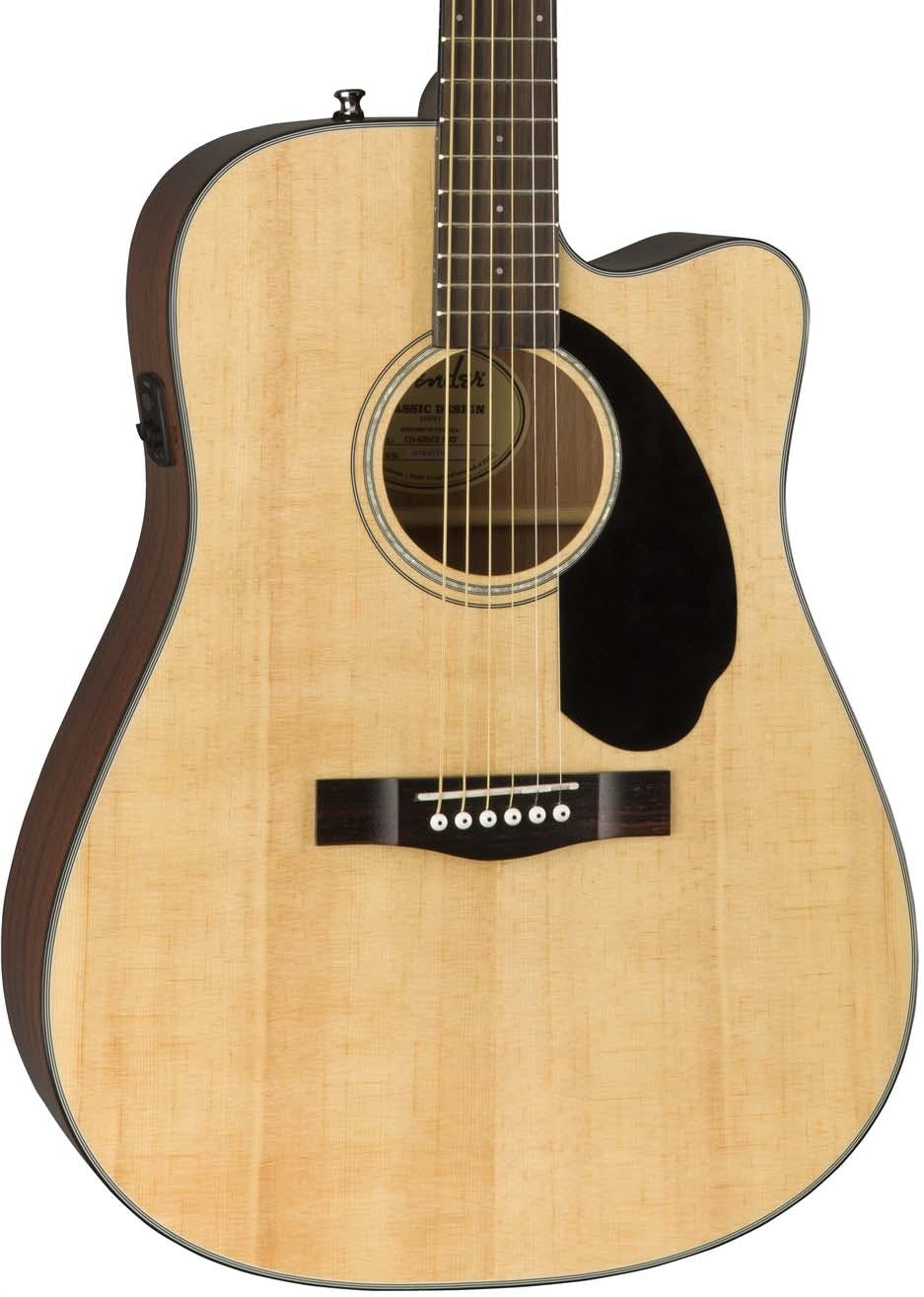 Fender CD-60SCE Dreadnought Acoustic Guitar in Natural