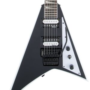 Jackson Guitar JS32 Rhoads in Black with White Bevels and Amaranth Fretboard