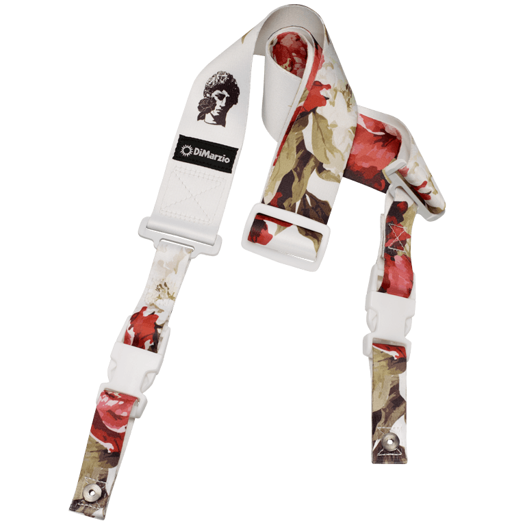 Dimarzio Polyphia Floral Muse White Cliplock Strap