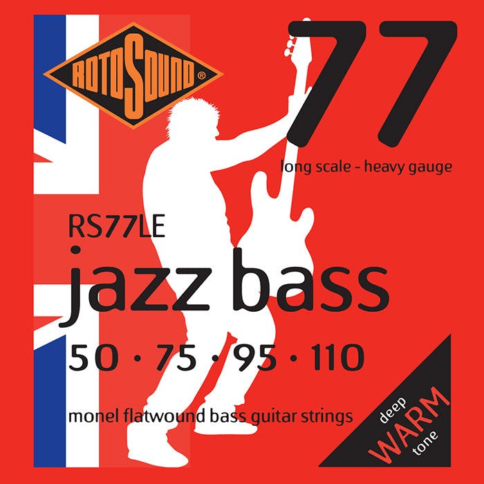 Rotosound Jazz Bass 77 Flatwound 4-String Bass Set (50, 75, 95, 110)