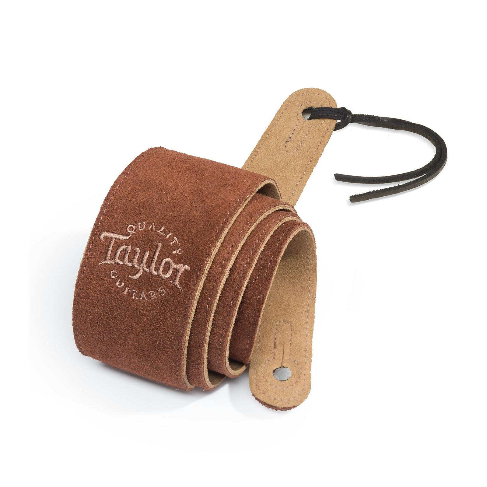 Taylor Chocolate Suede Logo Guitar Strap