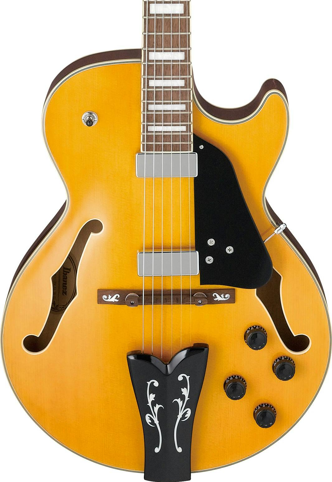 Ibanez GB10EM George Benson Signature Hollow-body Guitar in Antique Amber