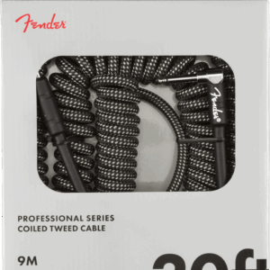 Fender Professional Coil Cable 30" in Gray Tweed