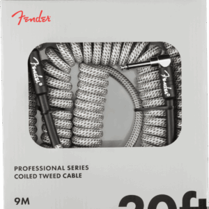 Fender Professional Coil Cable 30" in White Tweed