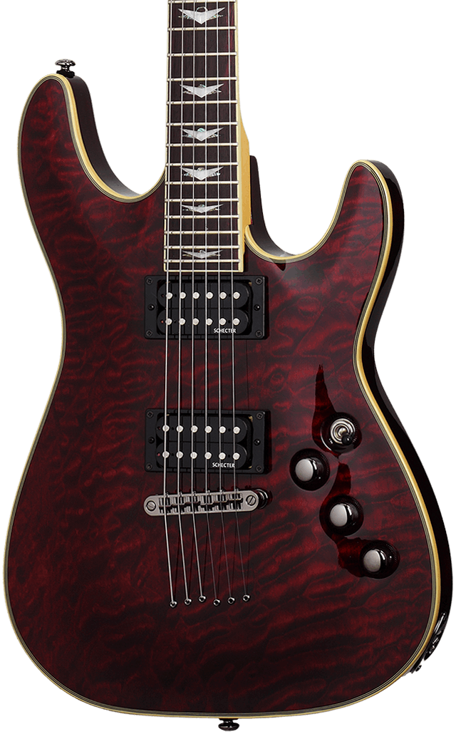 Schecter Omen Extreme 6 Electric Guitar in Black Cherry