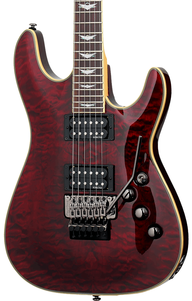 Schecter Omen Extreme 6 FR Electric Guitar in Black Cherry