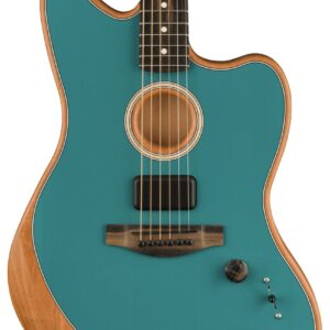 Fender American Acoustasonic Jazzmaster Acoustic/Electric Guitar in Ocean Turquoise