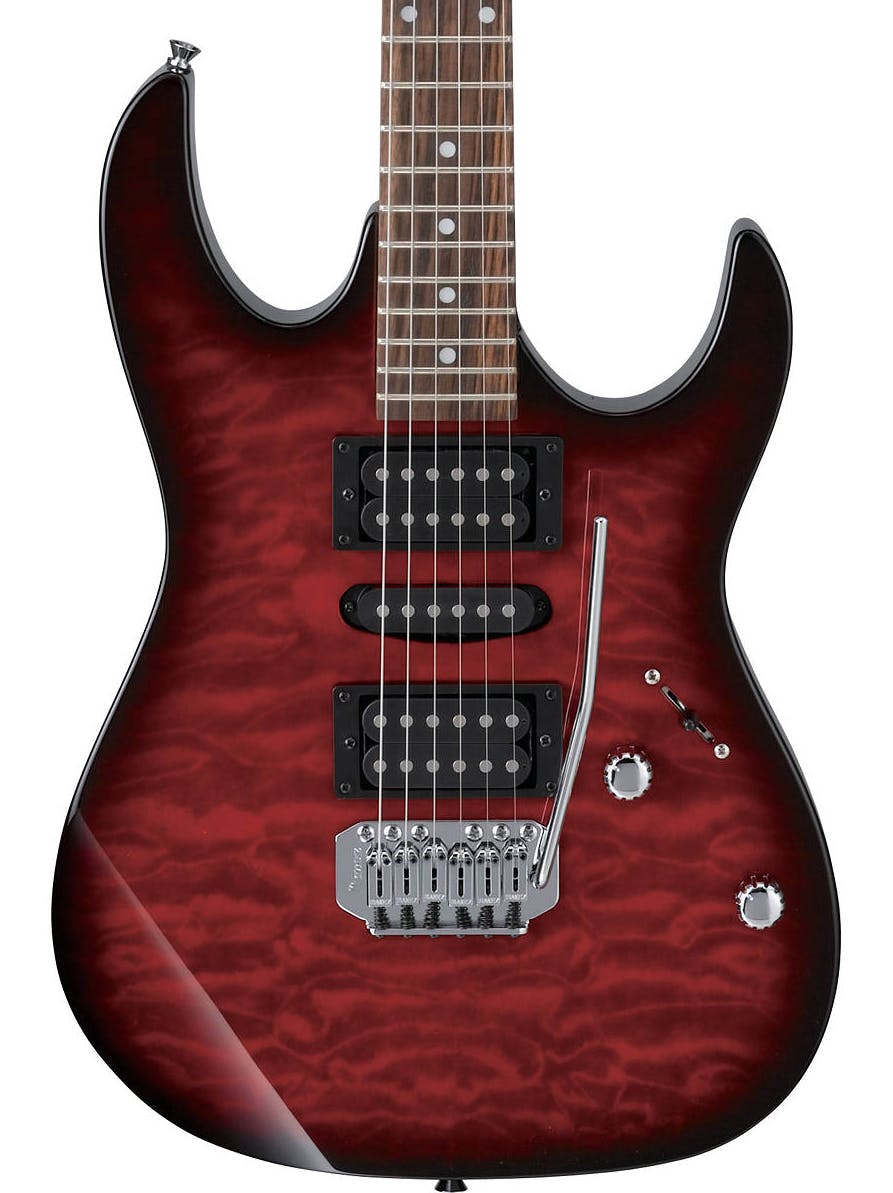 Ibanez GRX70QATRB In Transparent Red Burst