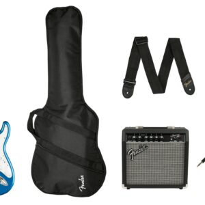 Squier Affinity Stratocaster HSS Pack in Lake Placid Blue with Frontman 15G Amp