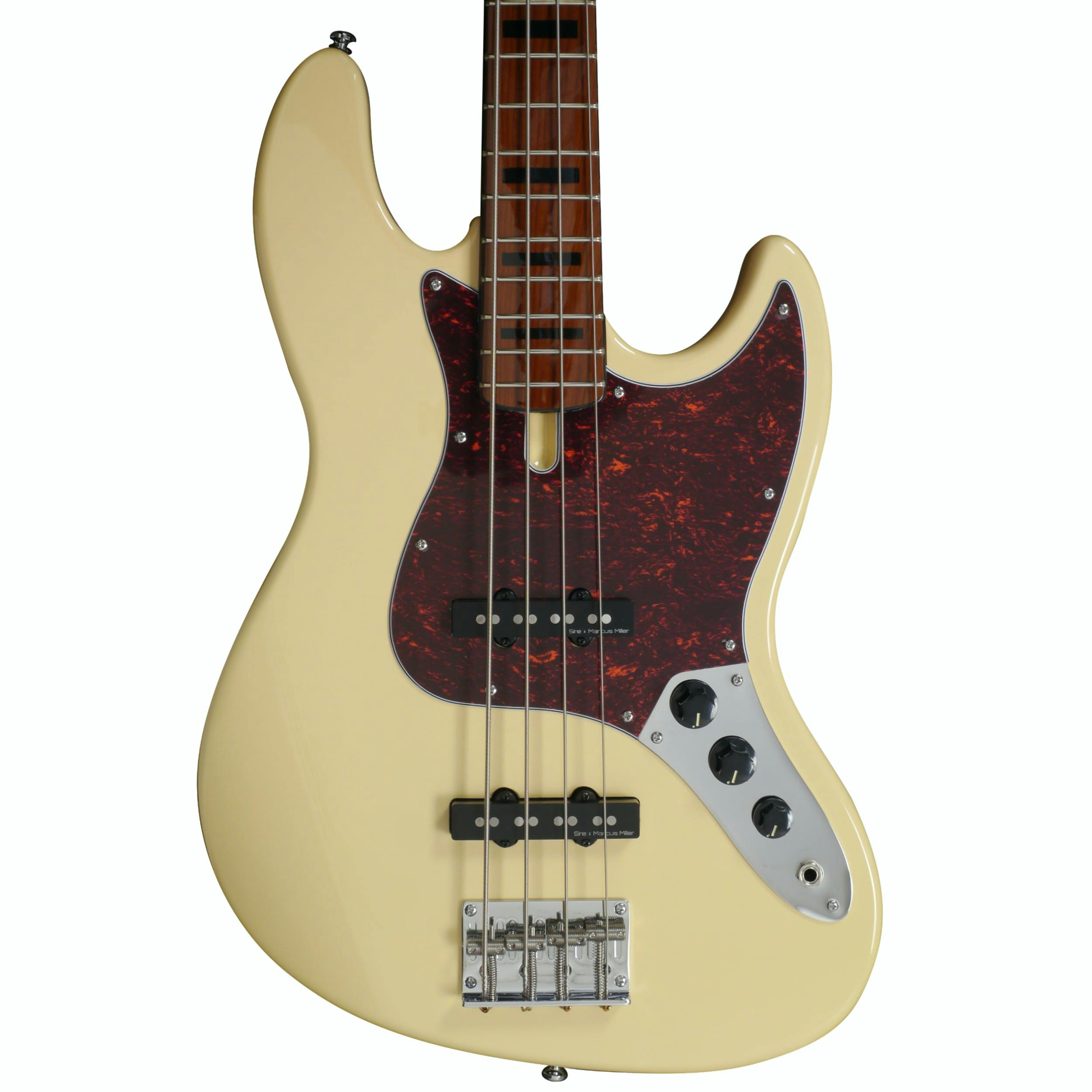 Sire Version 2 Marcus Miller V5 Alder 4-String Fretless Bass Guitar in Vintage White