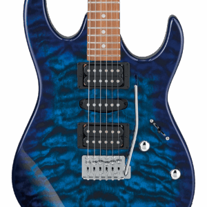 Ibanez GRX70QA in Transparent Blue Burst