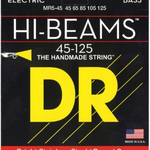DR Strings HI-Beams Medium 5 String Bass Strings 45-125