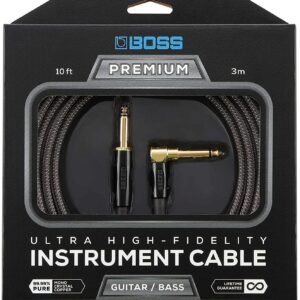 Boss BIC-P10A 3 Metre Instrument Cable with Straight to Angled Jack