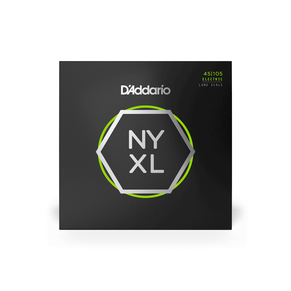 D'Addario NYXL45105 Nickel Wound Light Top Medium Bottom Bass Strings - 45-105 Long Scale