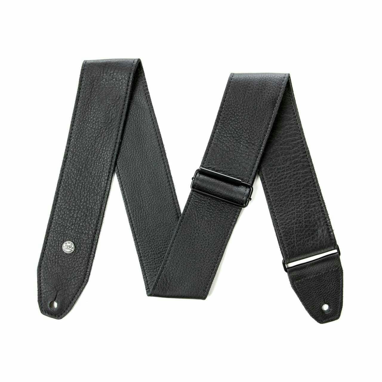 Dunlop BMF 2.5 inch Tri-Glide Black Leather Strap