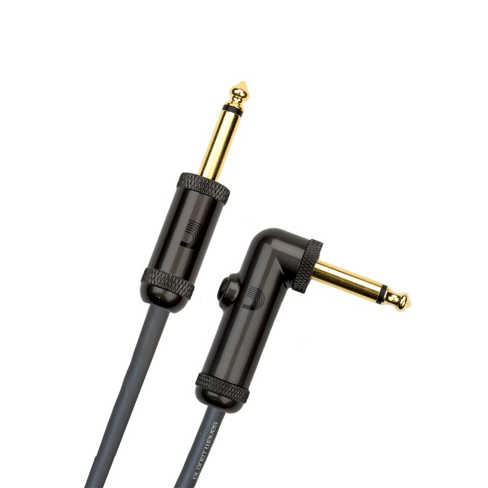 D'Addario Circuit Breaker 6.3mm Instrument Cable - Jack to Right Angle Jack - 10ft