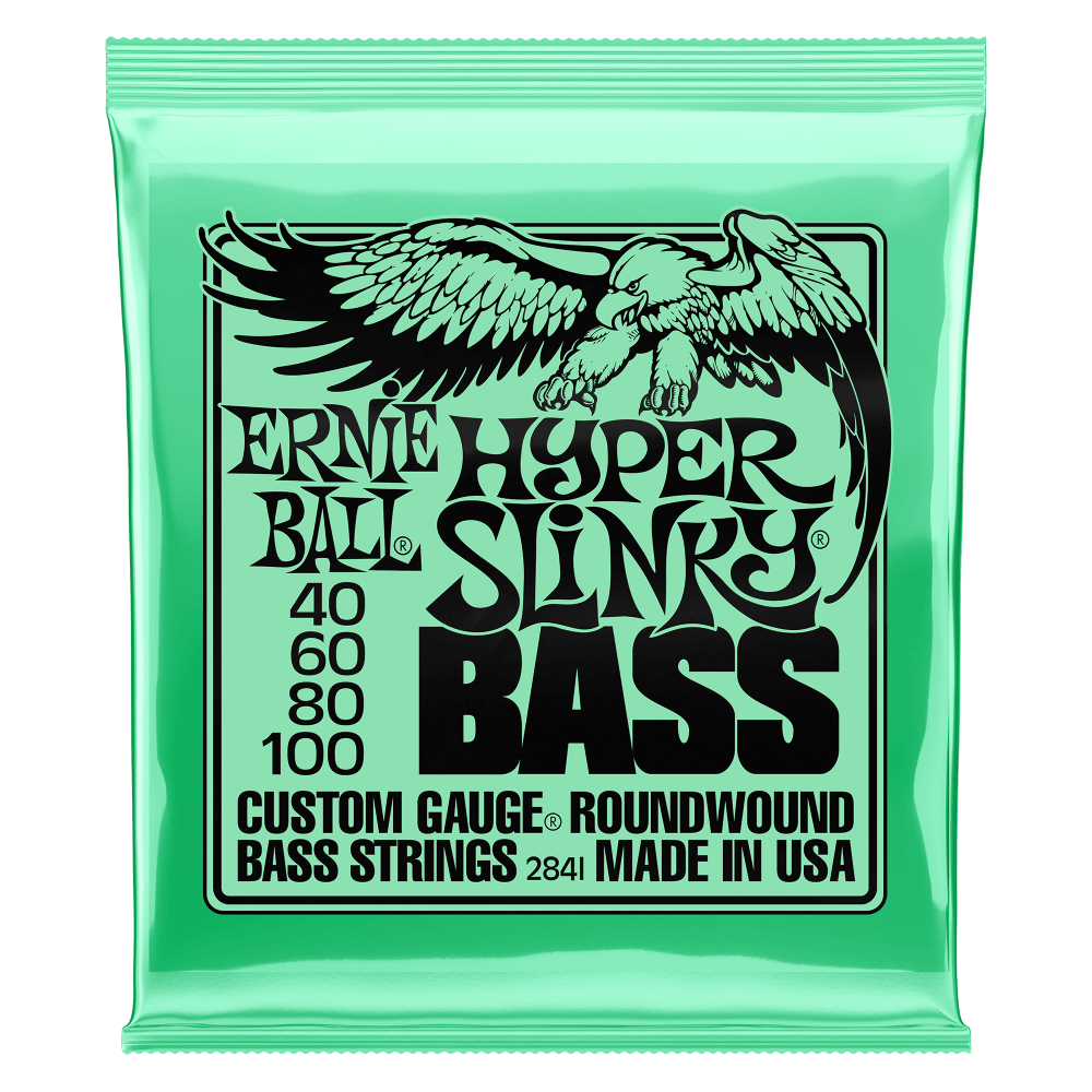 Ernie Ball Hyper Slinky Bass Nickel Wound Electric Bass Strings 40 - 100 Gauge