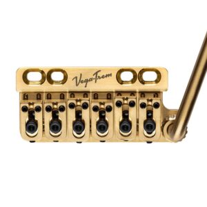 Vega-Trem Ultra 6 Screw Floating Tremolo System in Polished Gold
