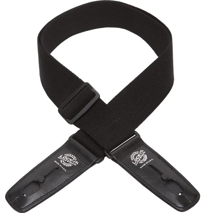 Lock-It Straps Cotton Series Strap in Black