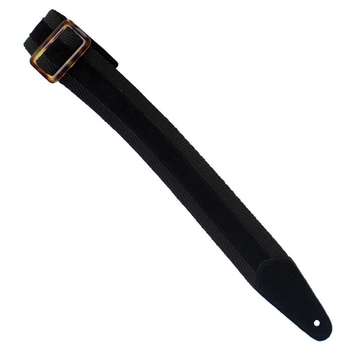 Henry Heller The Original Tort-o Triglide Guitar Strap in Black with Suede Strip