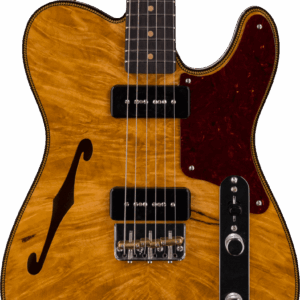 Fender Custom Shop Artisan Dual P-90 Maple Burl Telecaster Electric Guitar in Aged Natural