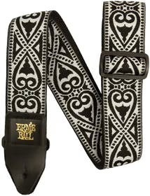 Ernie Ball Jacquard Strap in Black Heart