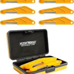 MusicNomad Electric Guitar Diamond Coated Nut File Set for Medium Strings