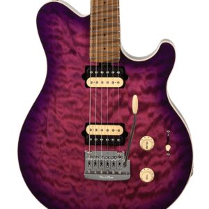 Music Man Axis Electric Guitar in Olallieberry Quilt Top with Tremolo