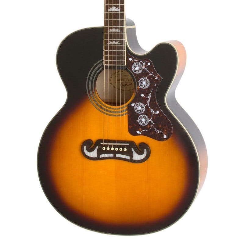Epiphone Studio J-200 EC In Vintage Sunburst With Gold Hardware