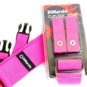 Dimarzio ClipLock 2" Nylon Strap in Pink