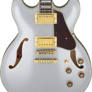 Ibanez AS73G-MSF AS Series Semi-Hollow Electric Guitar in Moonstone Silver Flat