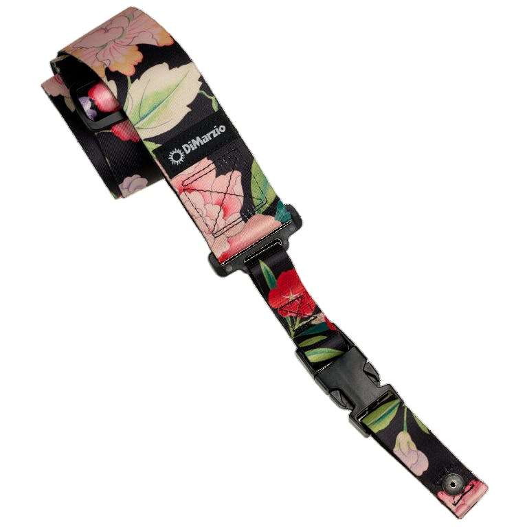 Dimarzio Steve Vai Botanical ClipLock Guitar Strap in Botanical Black