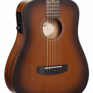 Cort Earth GO Travel Electro-Acoustic Guitar In Open Pore Brown Burst