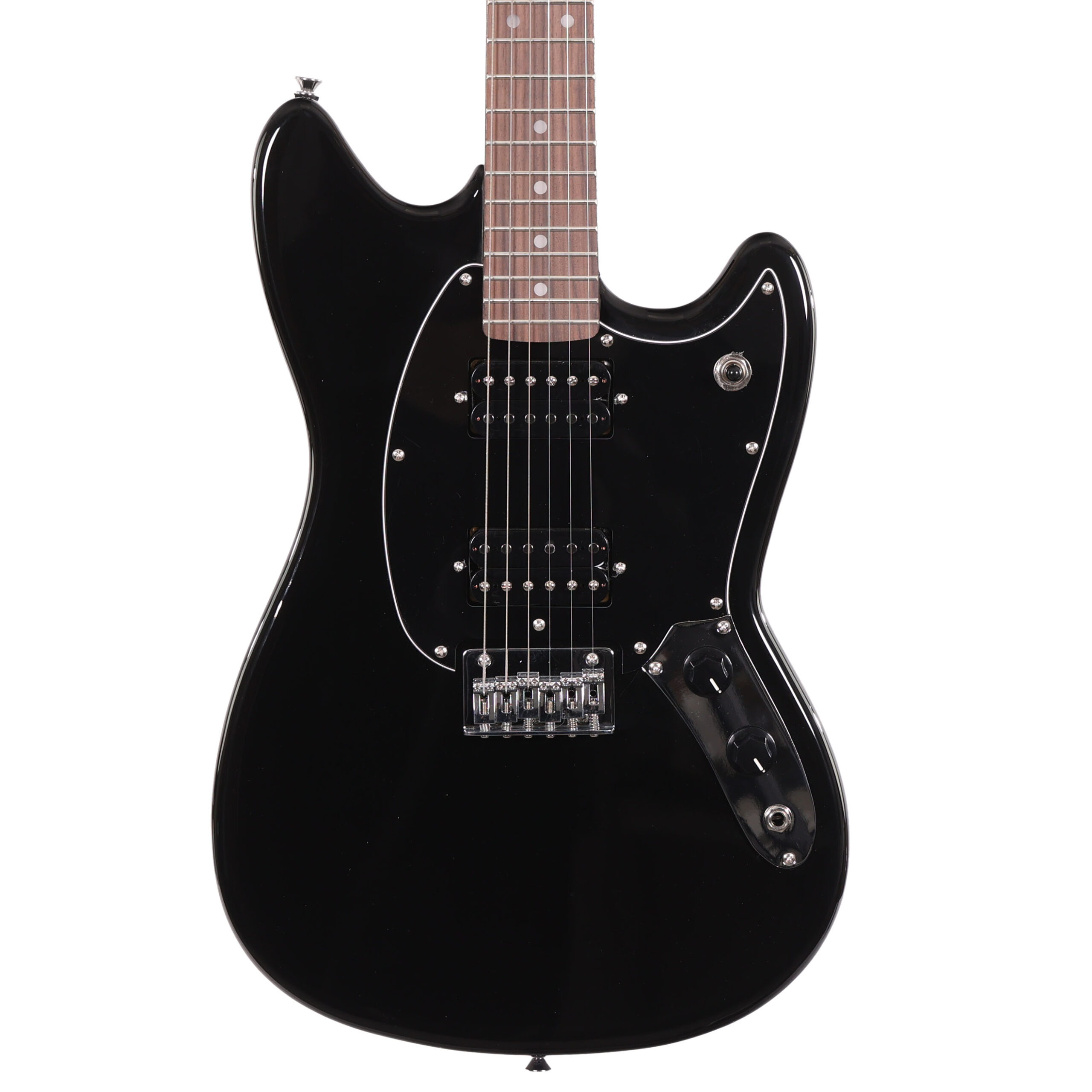 EastCoast MS1 Short Scale Electric Guitar in Black with Rosewood Fretboard